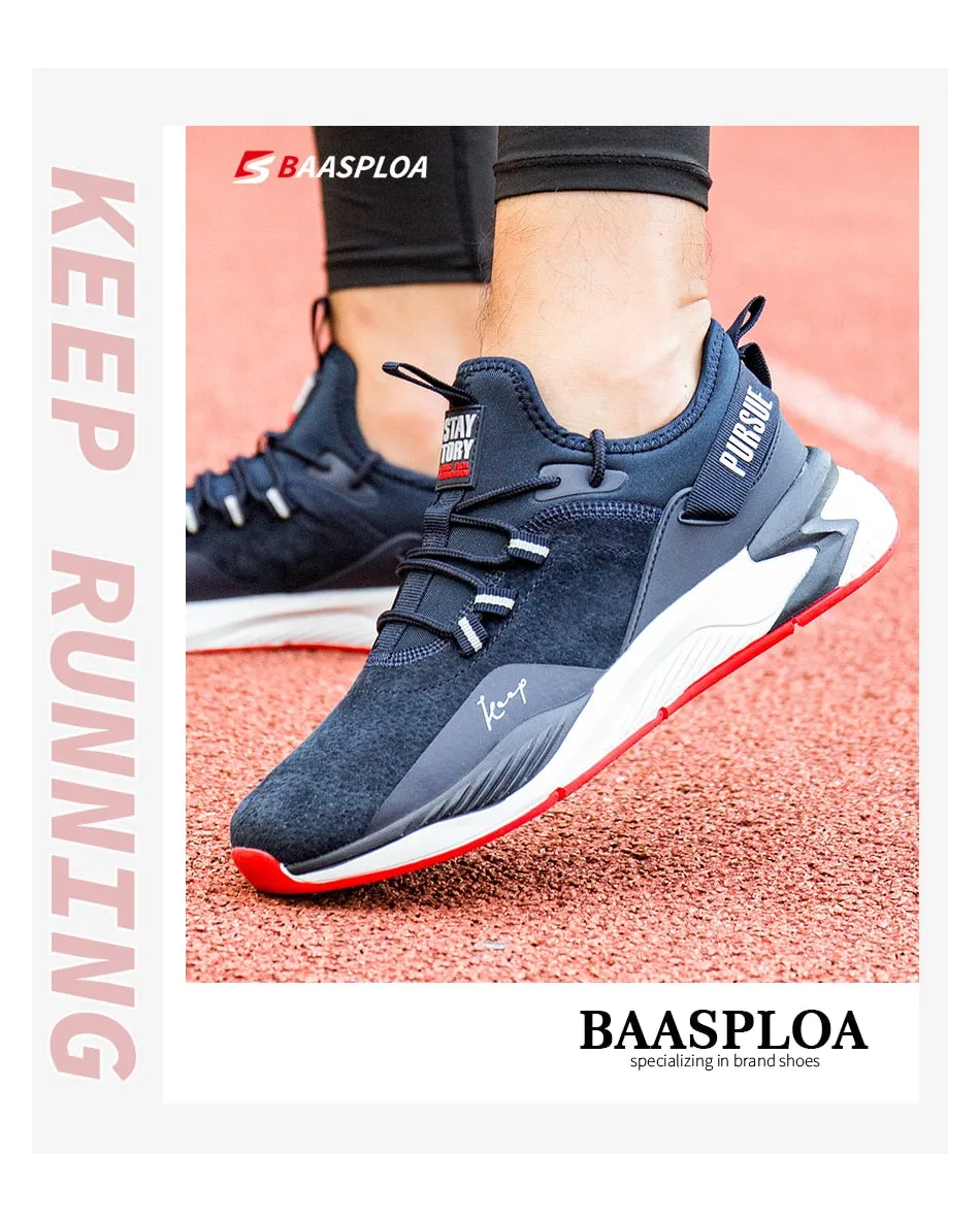 Men Running Shoes Non-slip Shock Absorption Sneaker Lightweight Tennis Shoe Breathable Casual Shoes