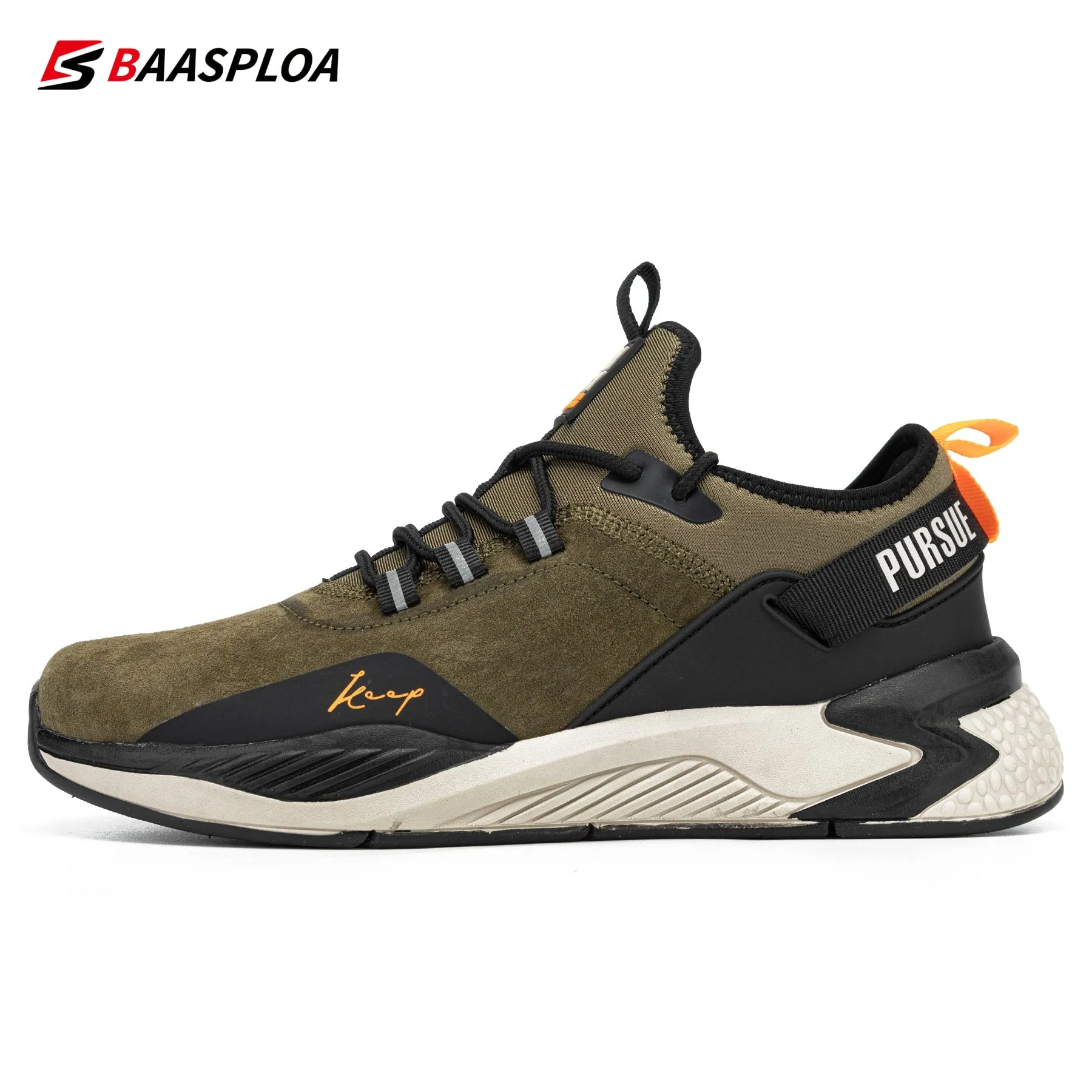 Men Running Shoes Non-slip Shock Absorption Sneaker Lightweight Tennis Shoe Breathable Casual Shoes