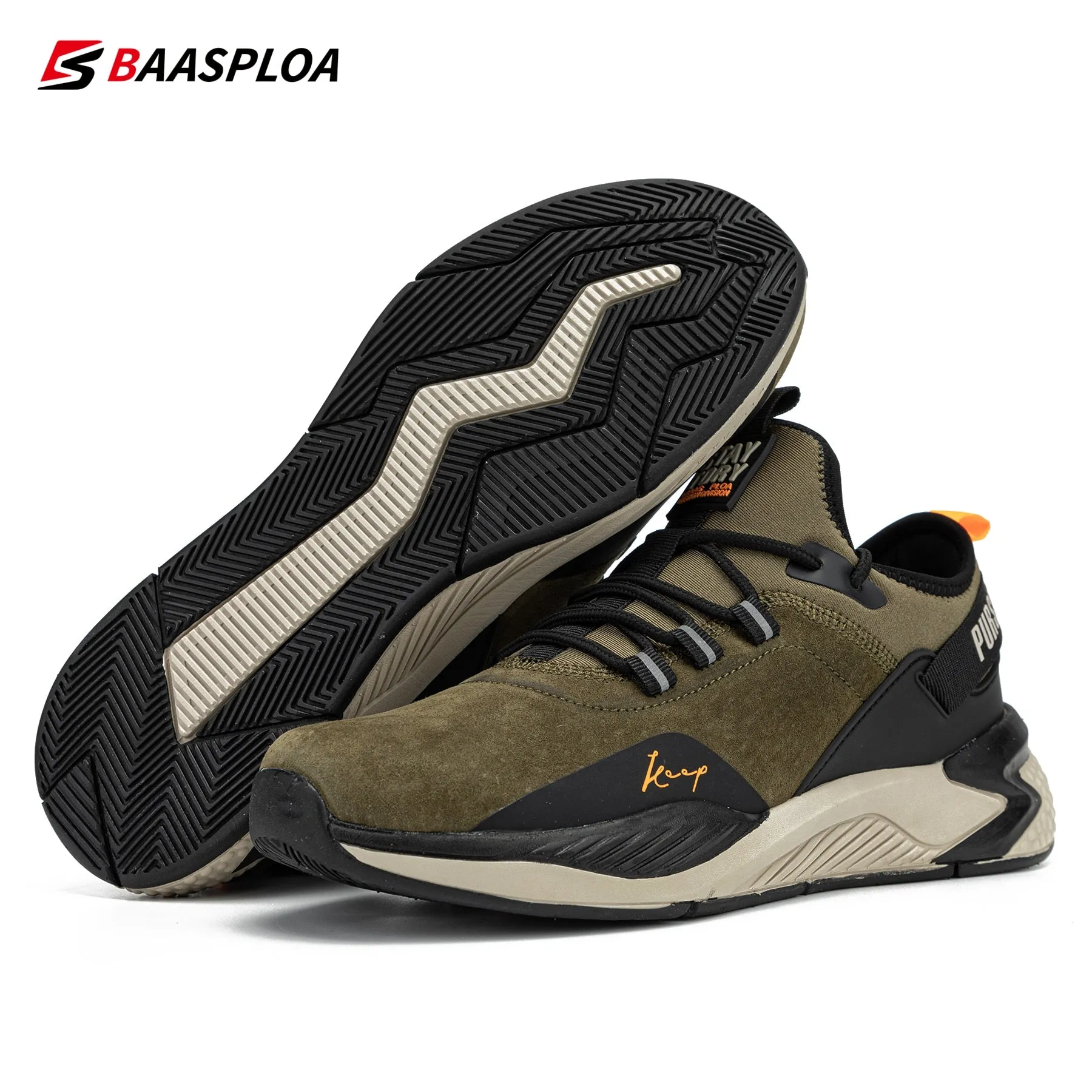 Men Running Shoes Non-slip Shock Absorption Sneaker Lightweight Tennis Shoe Breathable Casual Shoes