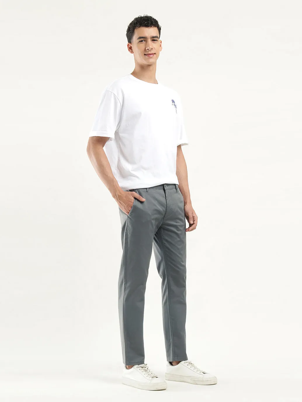 Men's Grey Slim Fit Chinos