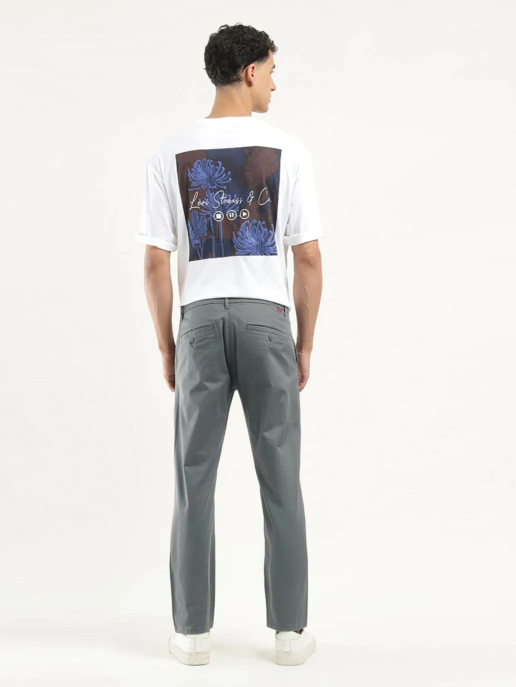 Men's Grey Slim Fit Chinos