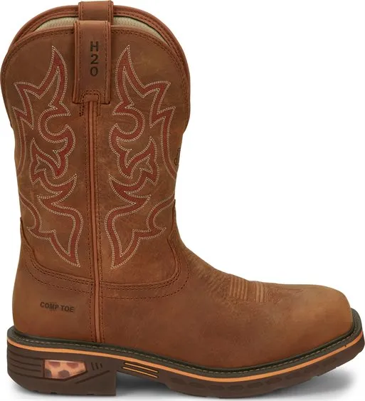 MEN'S JUSTIN RESISTOR NANO COMP TOE WORK BOOTS CR4016