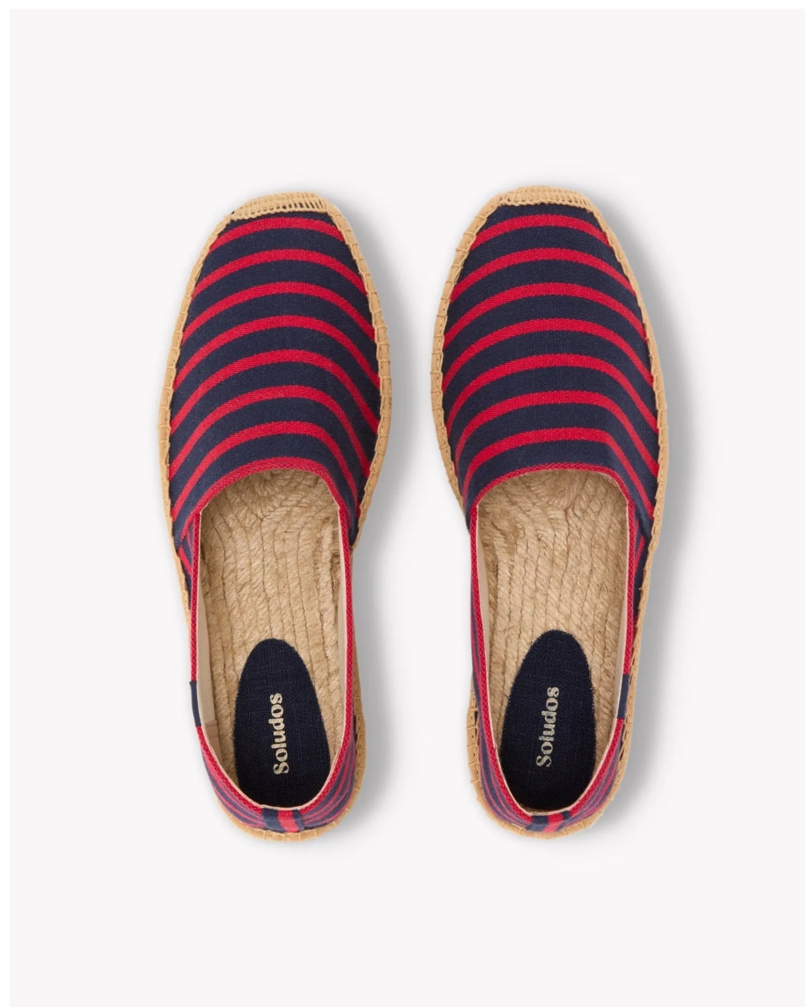 Mens_Espadrilles_The Original_Woven Stripes_Classic - Dark Navy - Red