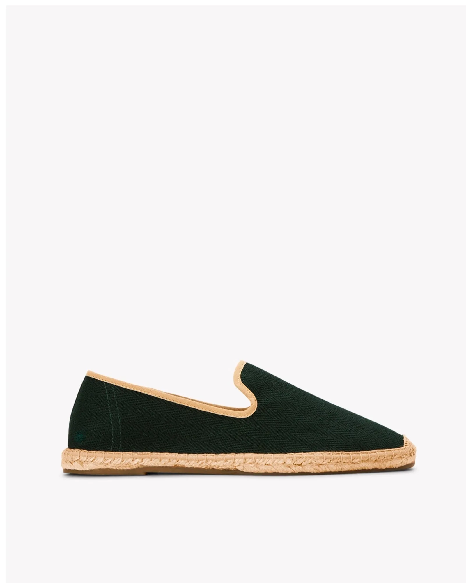 Mens_Espadrilles_The Smoking_Herringbone Colors_Green - Tan