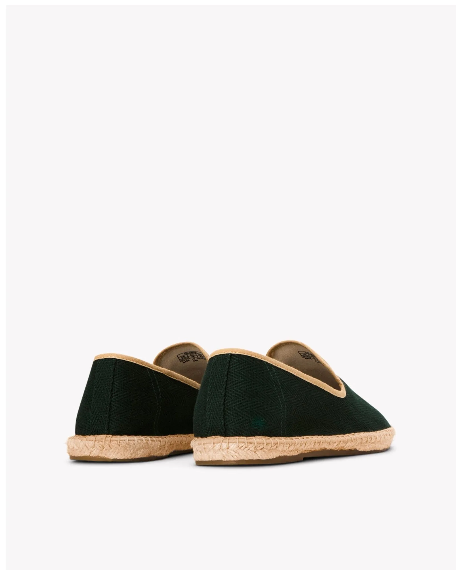 Mens_Espadrilles_The Smoking_Herringbone Colors_Green - Tan