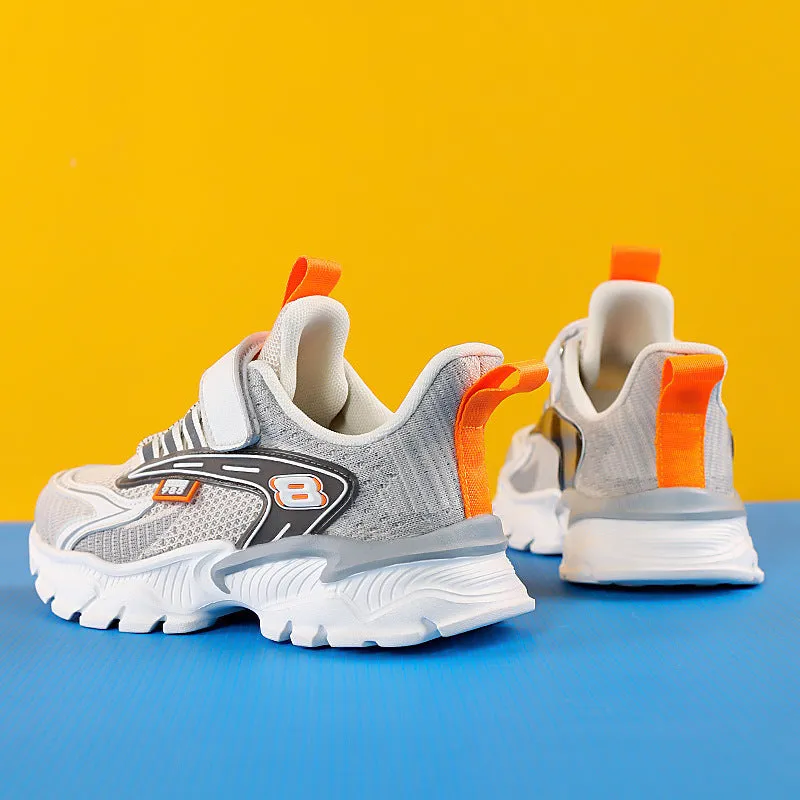 Mesh Breathable Children's Net Shoes, Big Children's Light Running Shoes, Elementary School Students Flying Woven Sports Shoes