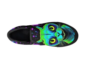 Neon Purr Slip-Ons