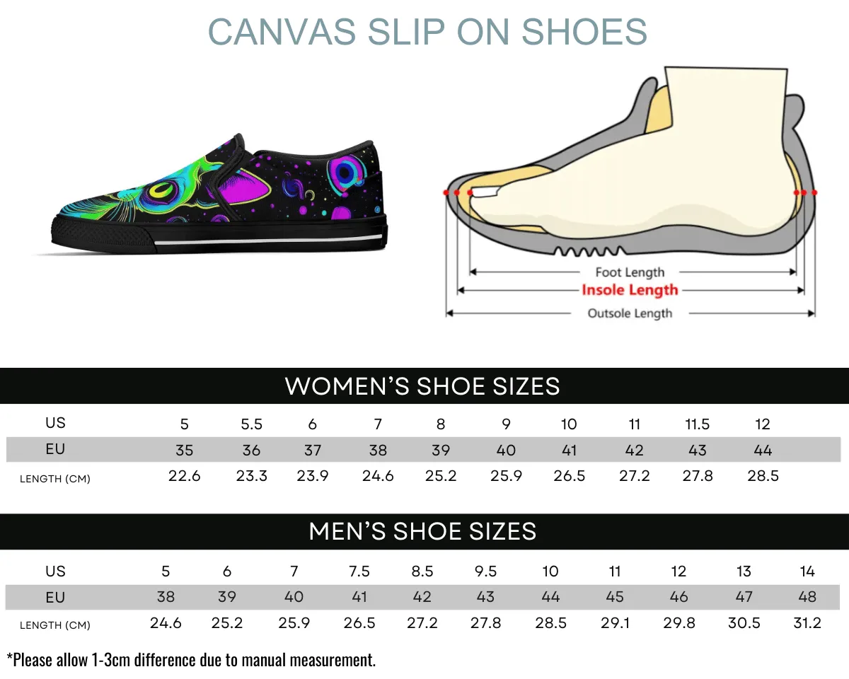 Neon Purr Slip-Ons