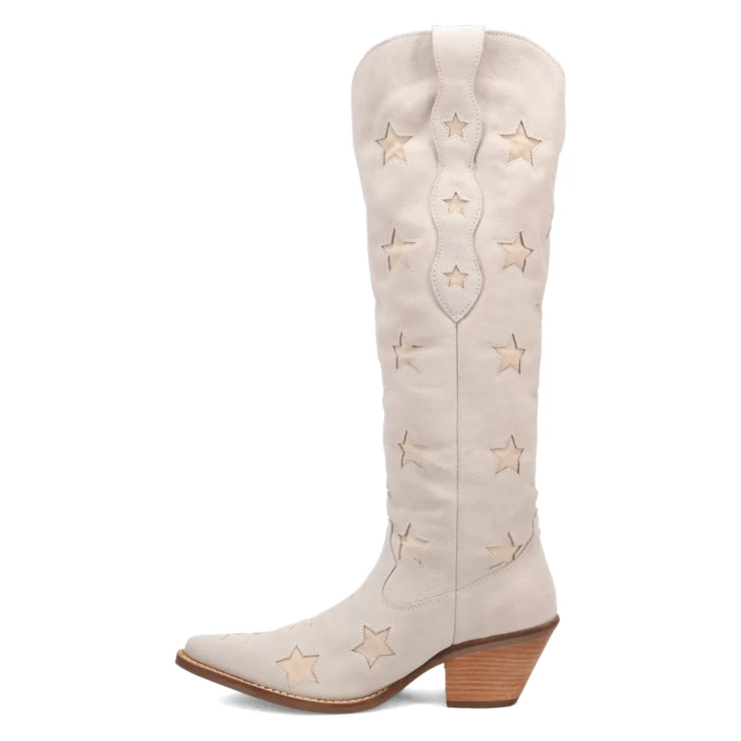 Online Exclusive | Dingo | Super Star Suede Leather Bootie in White **PREORDER