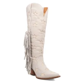 Online Exclusive | Dingo | Super Star Suede Leather Bootie in White **PREORDER