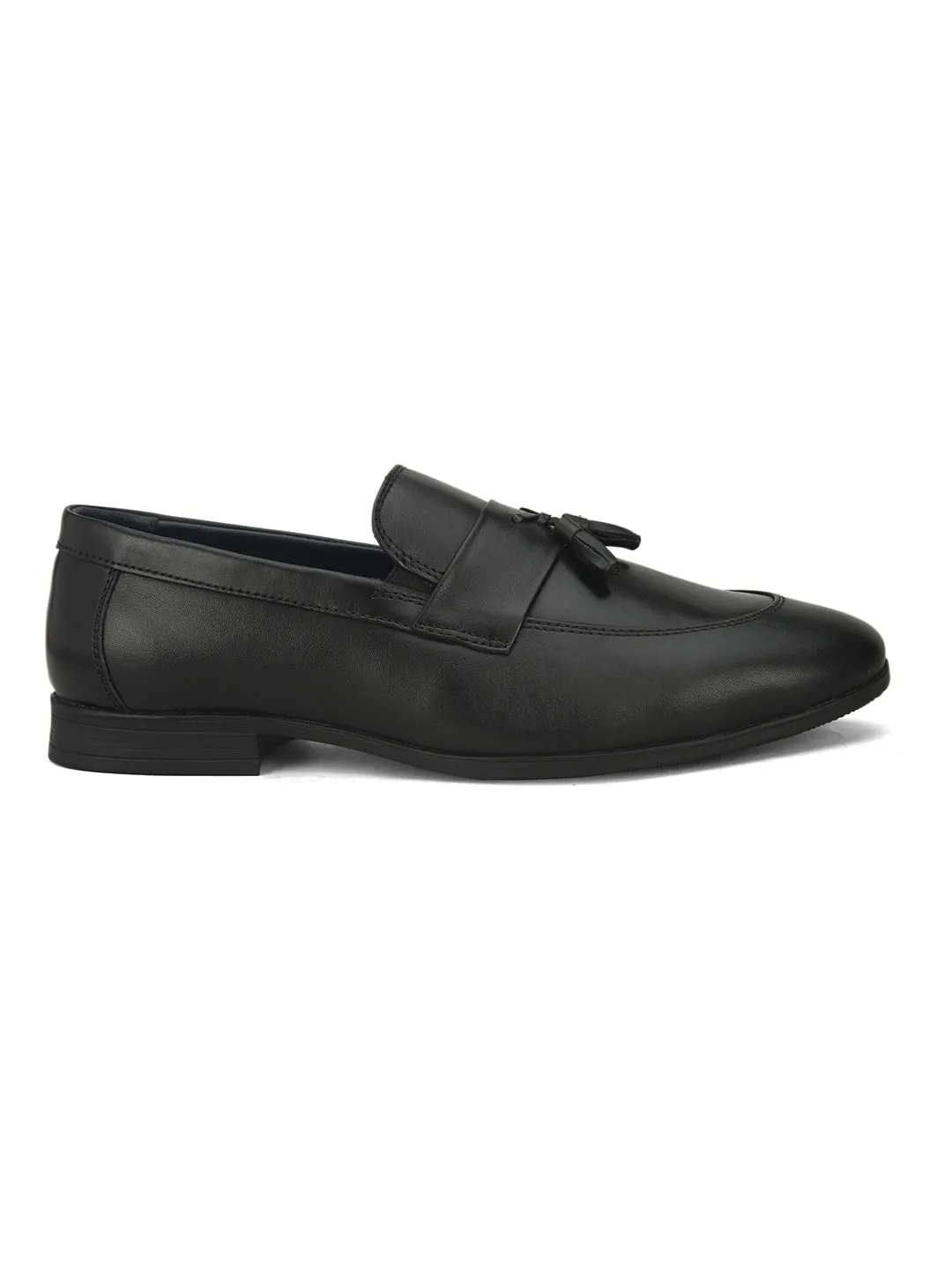 Pelle Albero Black Casual Loafer Shoes For Men