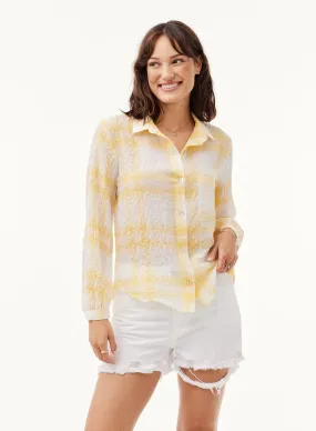 Pucker Plaid Button Down