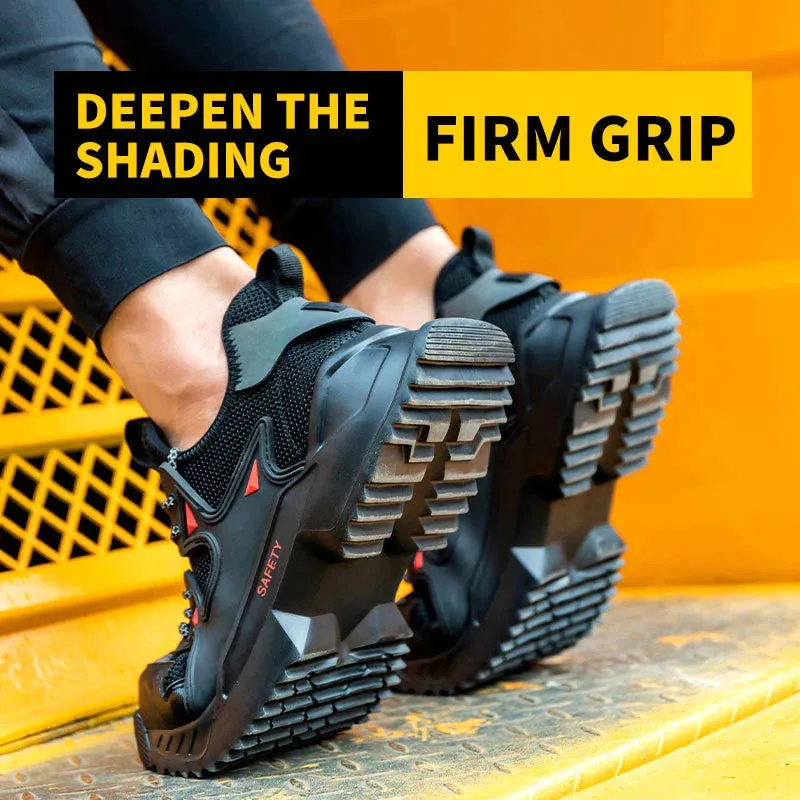 Safety shoes, lightweight and breathable work shoes with steel toe