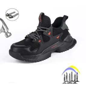 Safety shoes, lightweight and breathable work shoes with steel toe