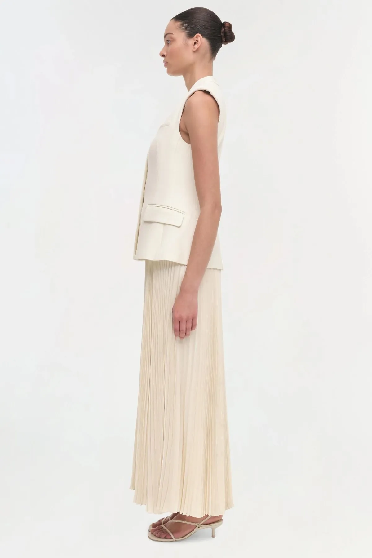 Simkhai Georgina Vest Midi Dress - White
