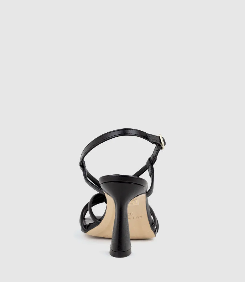 SIMMER90 Strappy Slingback Sandal in Black
