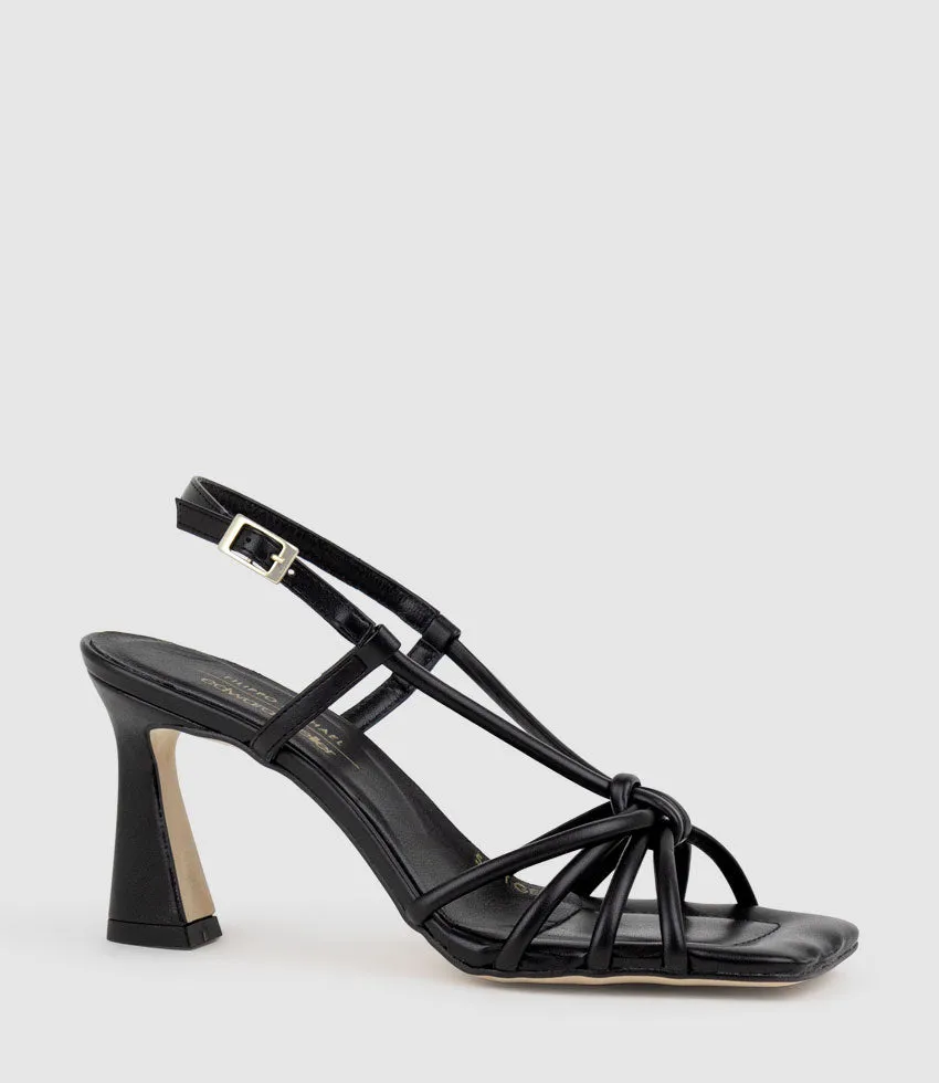 SIMMER90 Strappy Slingback Sandal in Black