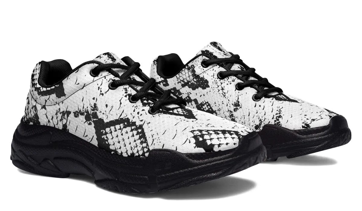 Snake Skin Chunky Shoes