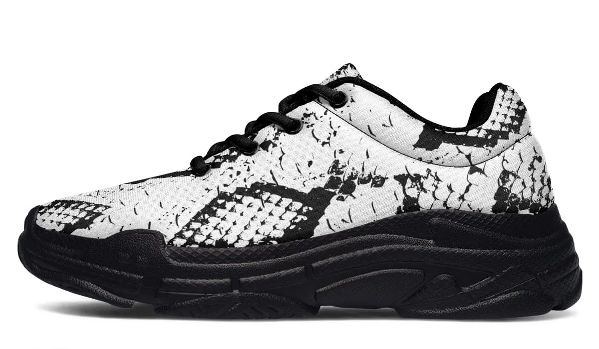 Snake Skin Chunky Shoes