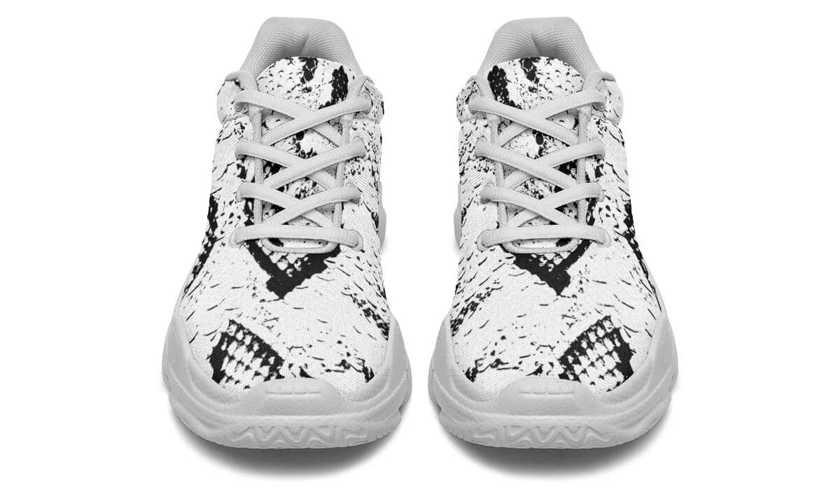 Snake Skin Chunky Shoes