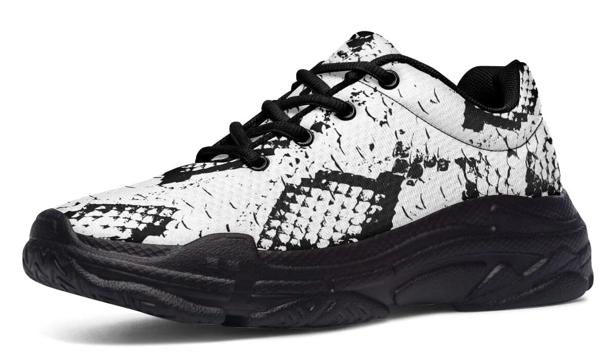 Snake Skin Chunky Shoes
