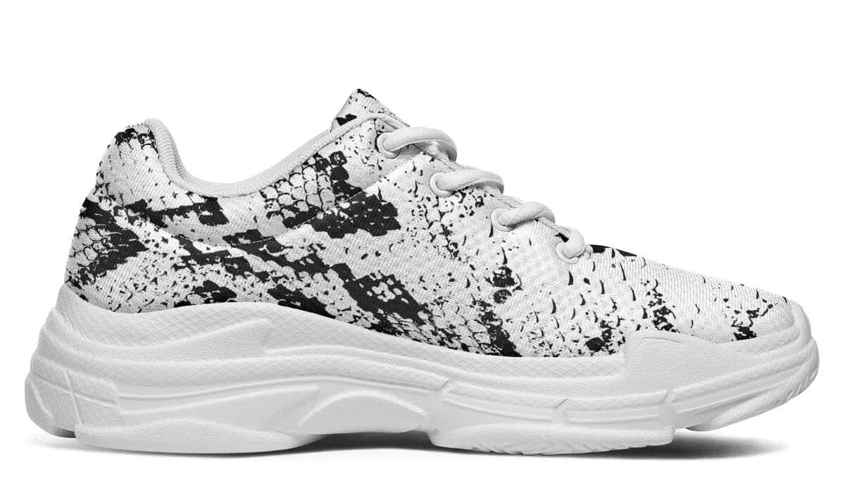 Snake Skin Chunky Shoes