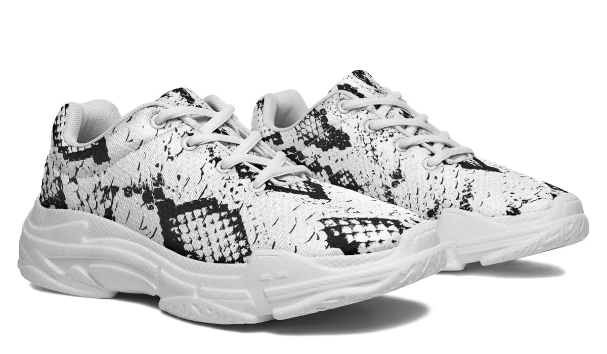 Snake Skin Chunky Shoes