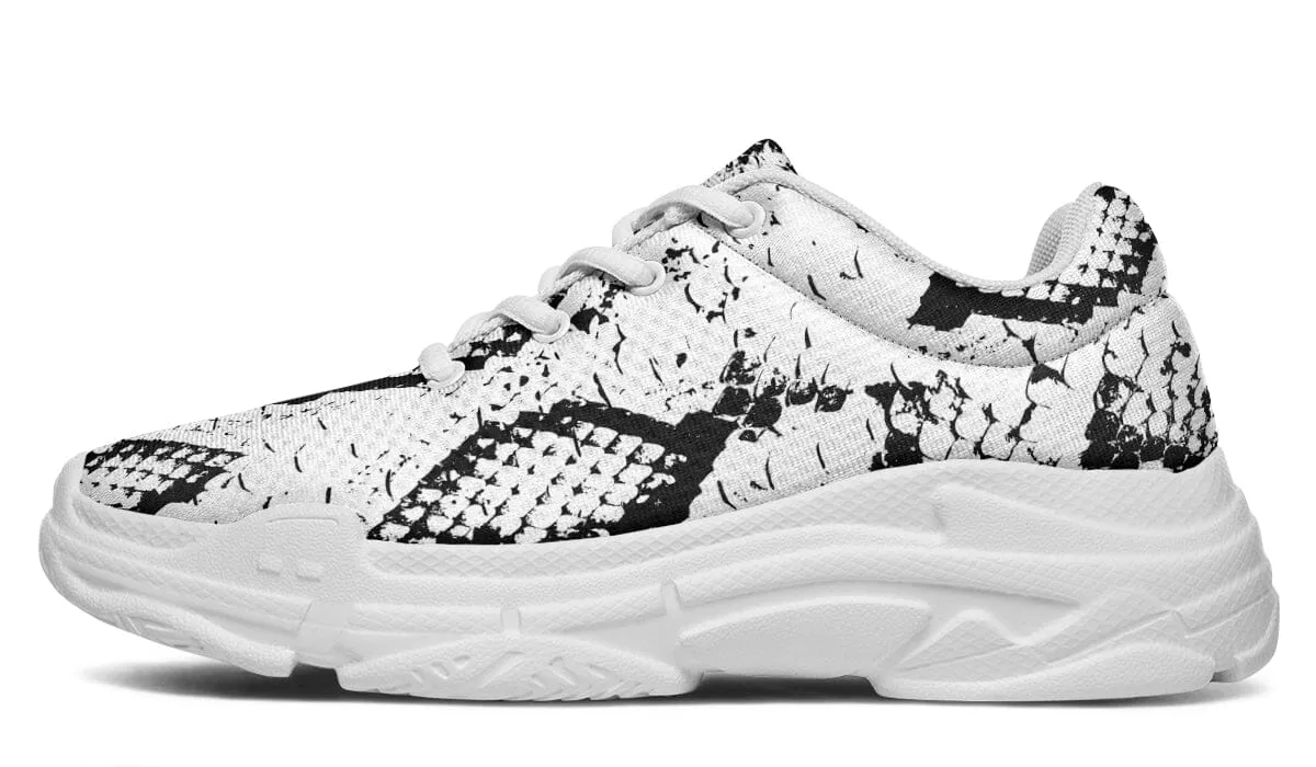 Snake Skin Chunky Shoes