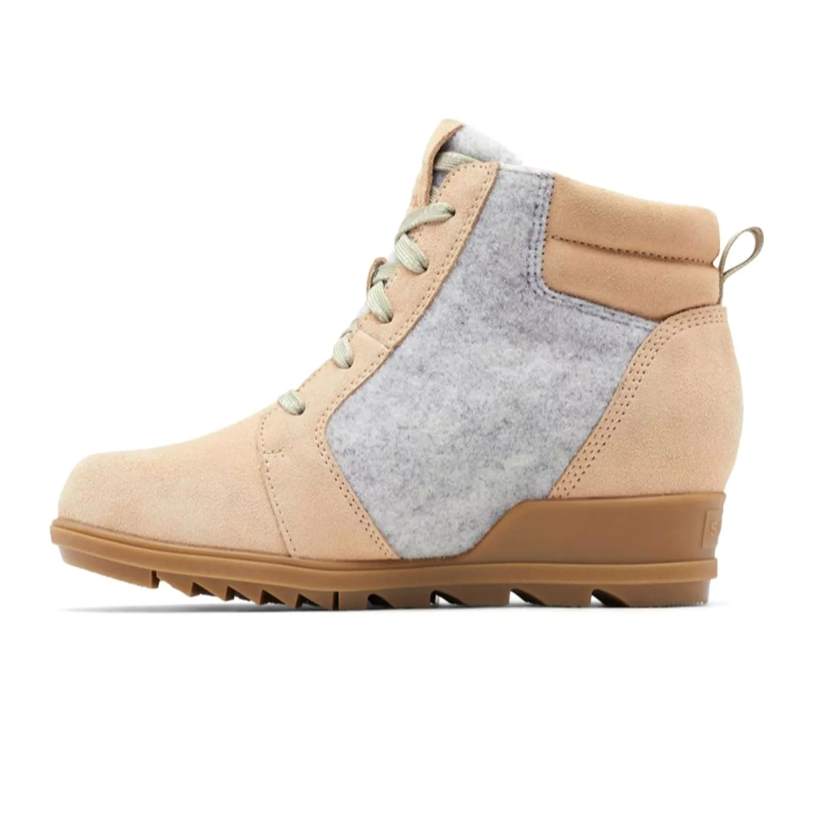 Sorel Evie Lace Wedge Ankle Boot (Women) - Ceramic/Natural