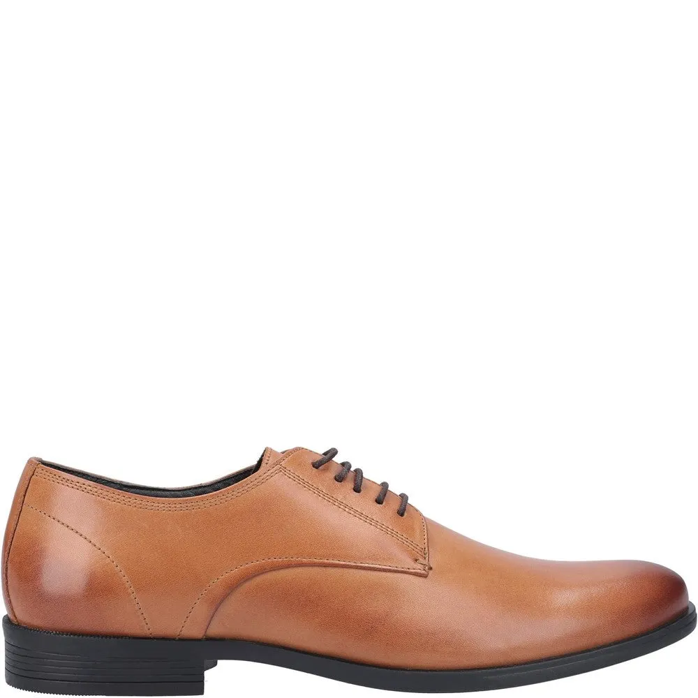 Tan Oscar Clean Toe Lace-Up Shoes