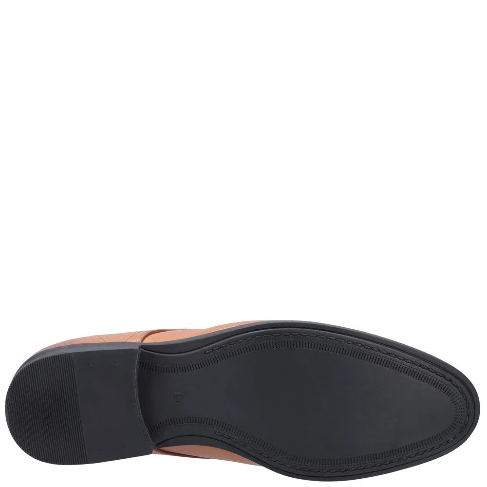 Tan Oscar Clean Toe Lace-Up Shoes