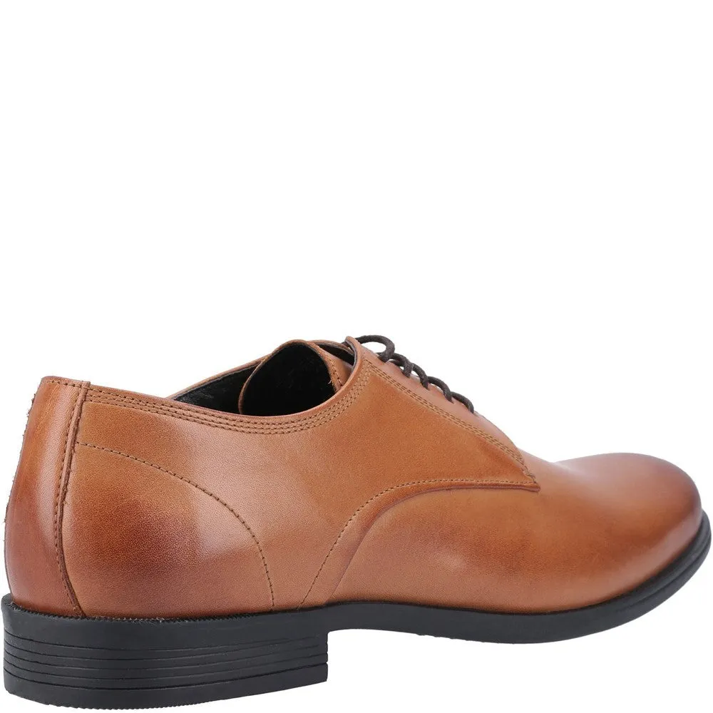 Tan Oscar Clean Toe Lace-Up Shoes