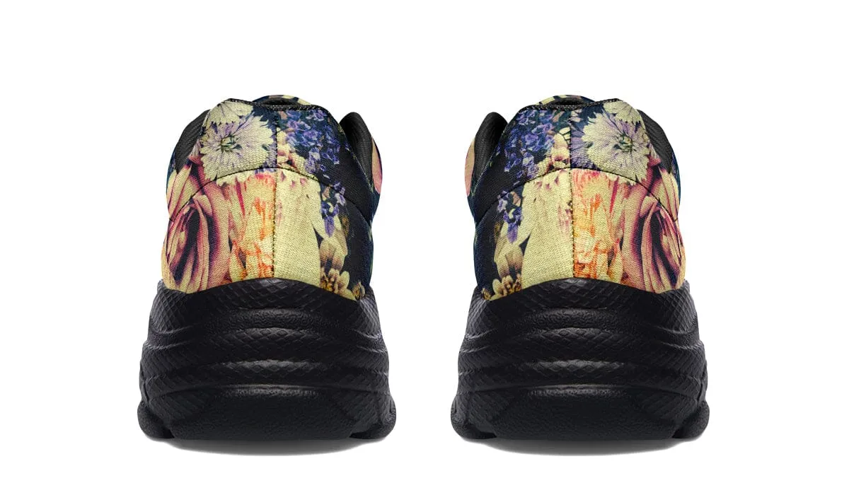 Vintage Flowers Chunky Shoes