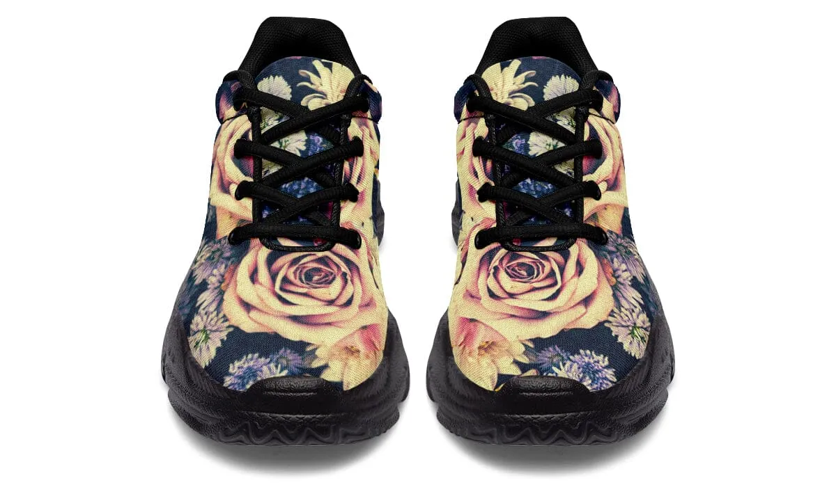 Vintage Flowers Chunky Shoes