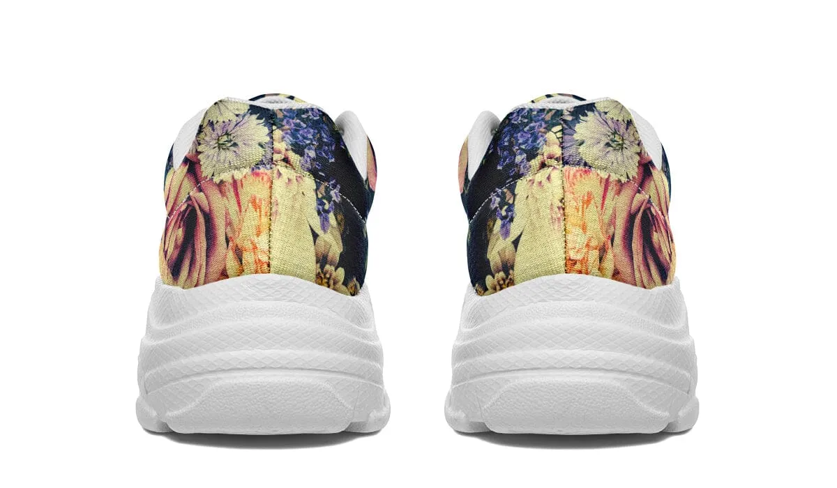 Vintage Flowers Chunky Shoes