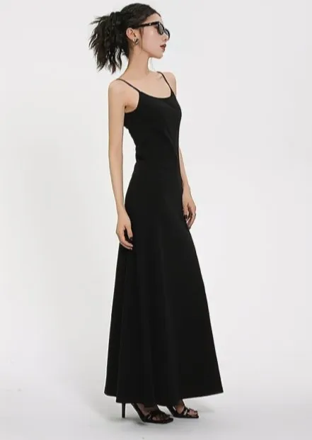 WAIST SLIM BACKLESS SLIP DRESS