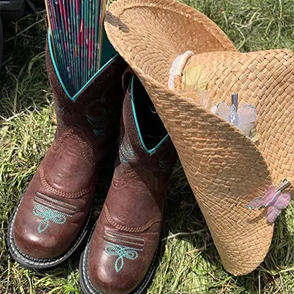 Women'S Embroidered Mid Cowboy Boots 16927330C