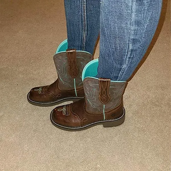 Women'S Embroidered Mid Cowboy Boots 16927330C