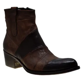 Women's Italian Shoes Jo Ghost 4044 Brown Leather Ankle Boots available sizes 36 39