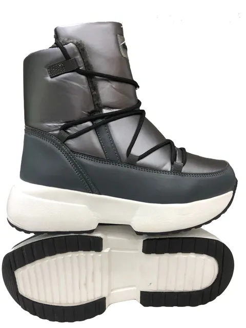 Women's Lace-Up Snow Boots – Waterproof Platform Outdoor Cotton Ski Boots, 2025 Winter Collection