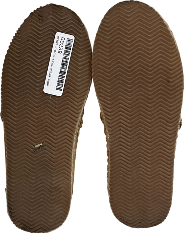 ZARA Beige Leather Jute Loafers UK 11.5 EU 30 👼