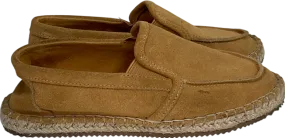 ZARA Beige Leather Jute Loafers UK 11.5 EU 30 👼