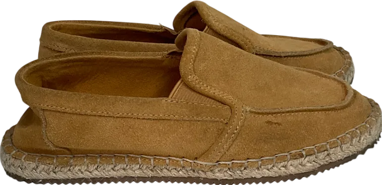 ZARA Beige Leather Jute Loafers UK 11.5 EU 30 👼